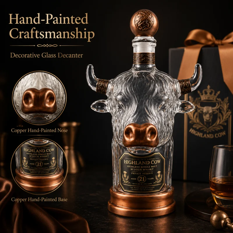 Vintage Collectible Liquor Bottles - Novedoso Decantador de Whisky de Cristal