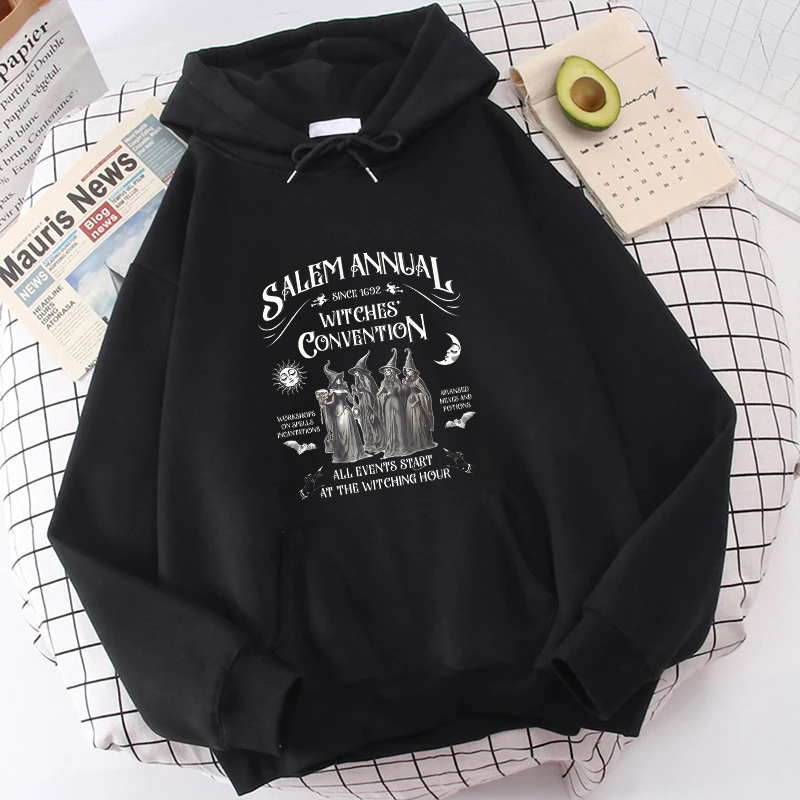 Vintage Zip Hoodie - Sudaderas con capucha de la bruja