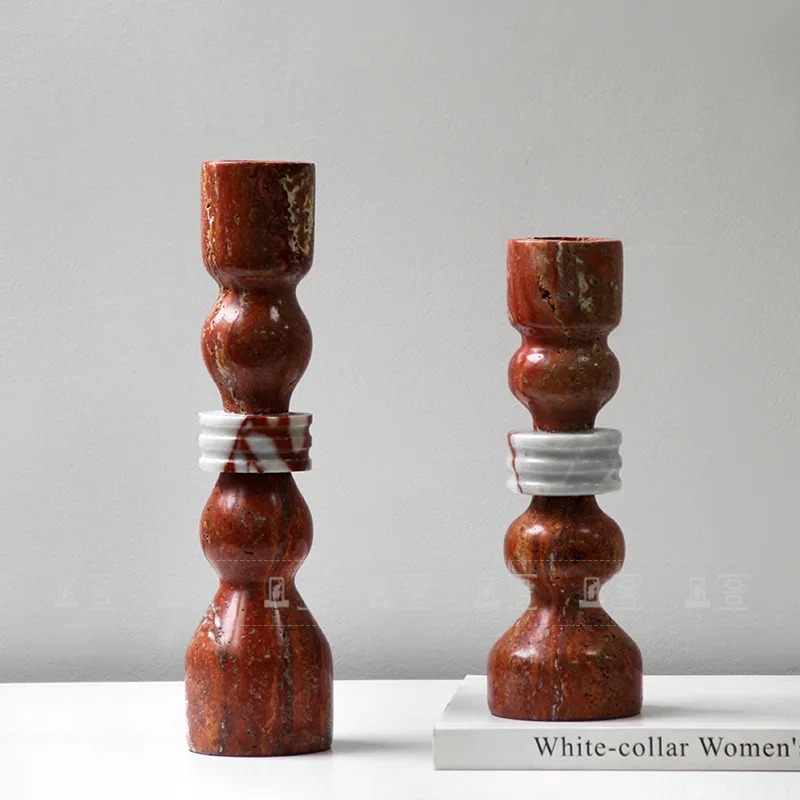 Vintage Collectible Marbles - Candelabro de mármol, candelabro de mesa