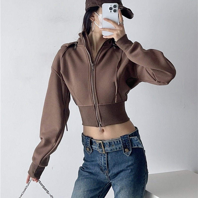 Sudadera con capucha corta par - Vintage Zip Hoodie reseña y precio