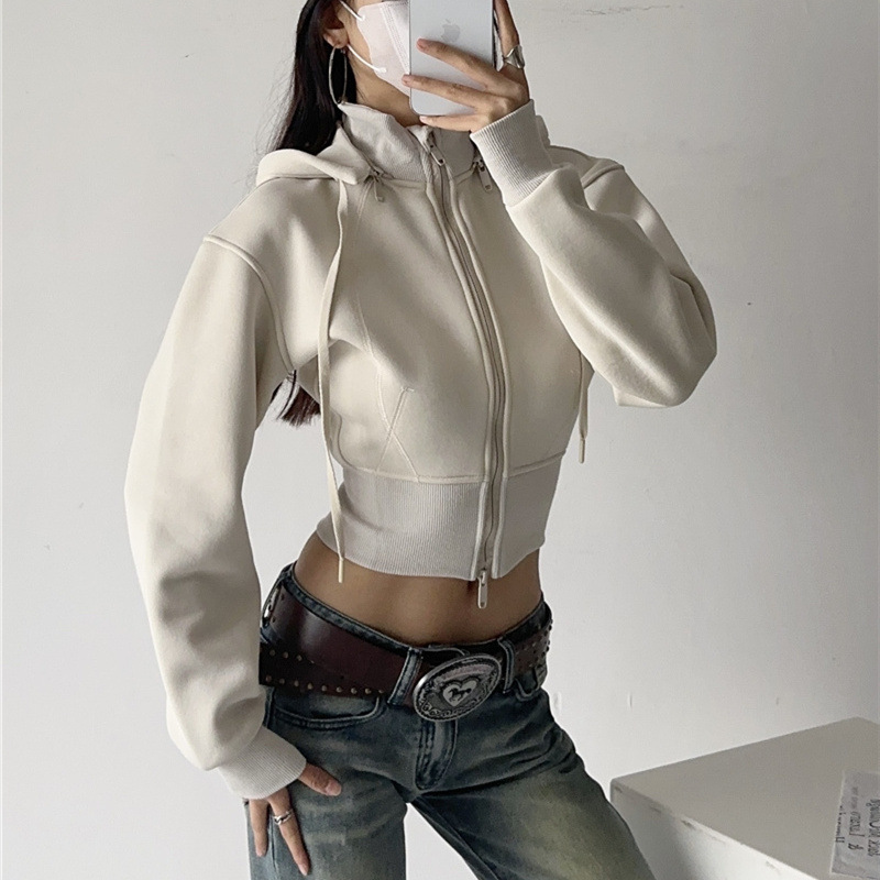 Sudadera con capucha corta par - Vintage Zip Hoodie reseña y precio