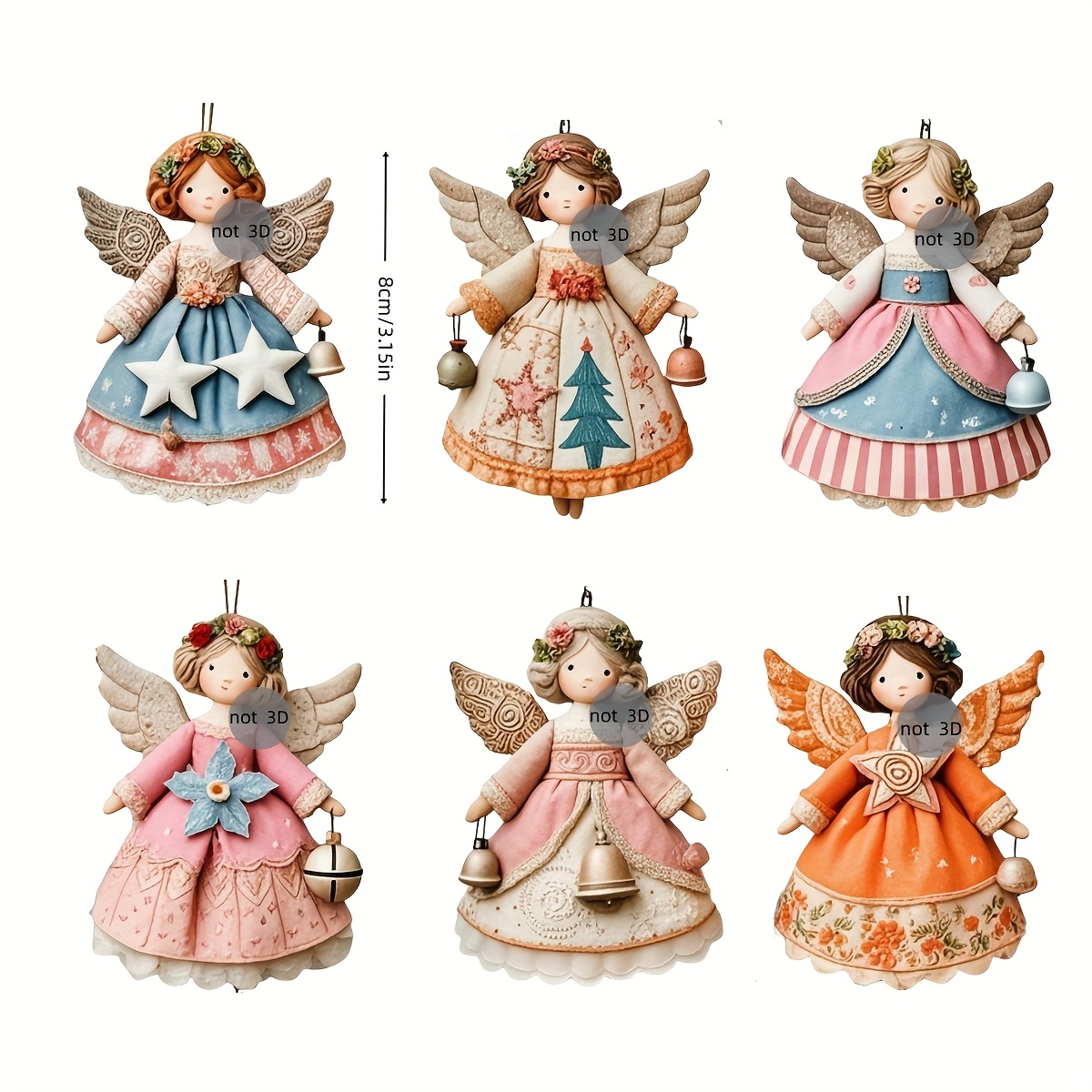 6/12 Piezas Adornos de Ángel d - Vintage Collectible Dolls reseña y precio