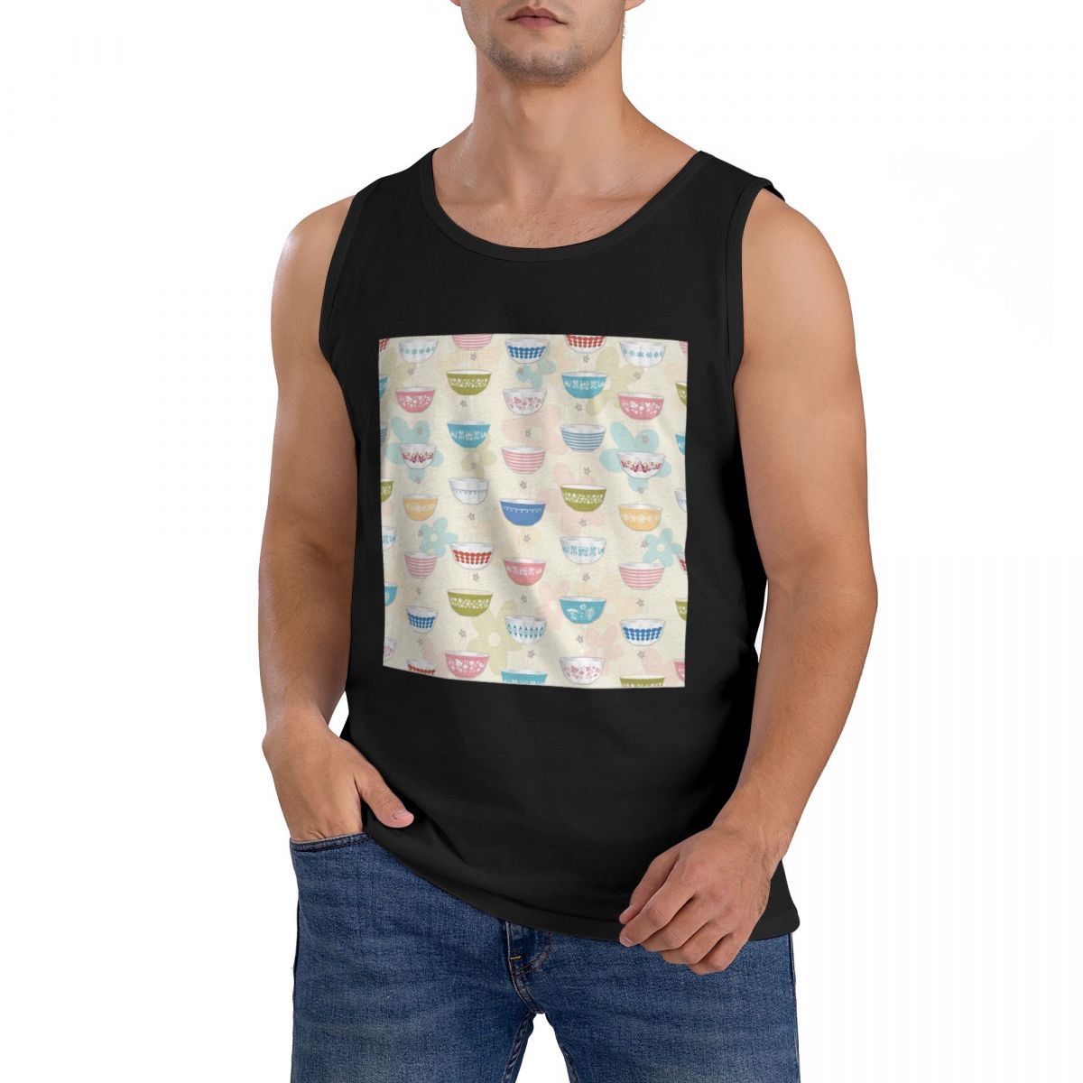 Camiseta sin mangas 100% algod - Vintage Collectible Pyrex reseña y precio