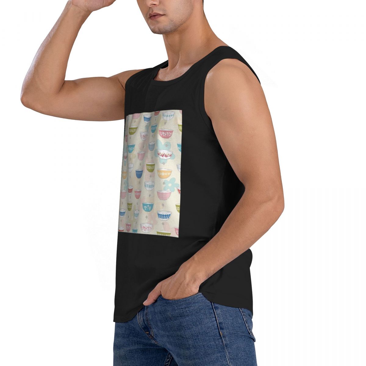 Camiseta sin mangas 100% algod - Vintage Collectible Pyrex reseña y precio