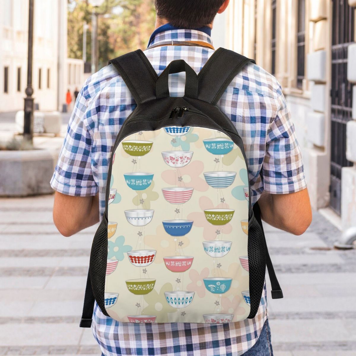 Mochila Vintage Pyrex Bowls Co - Vintage Collectible Pyrex reseña y precio