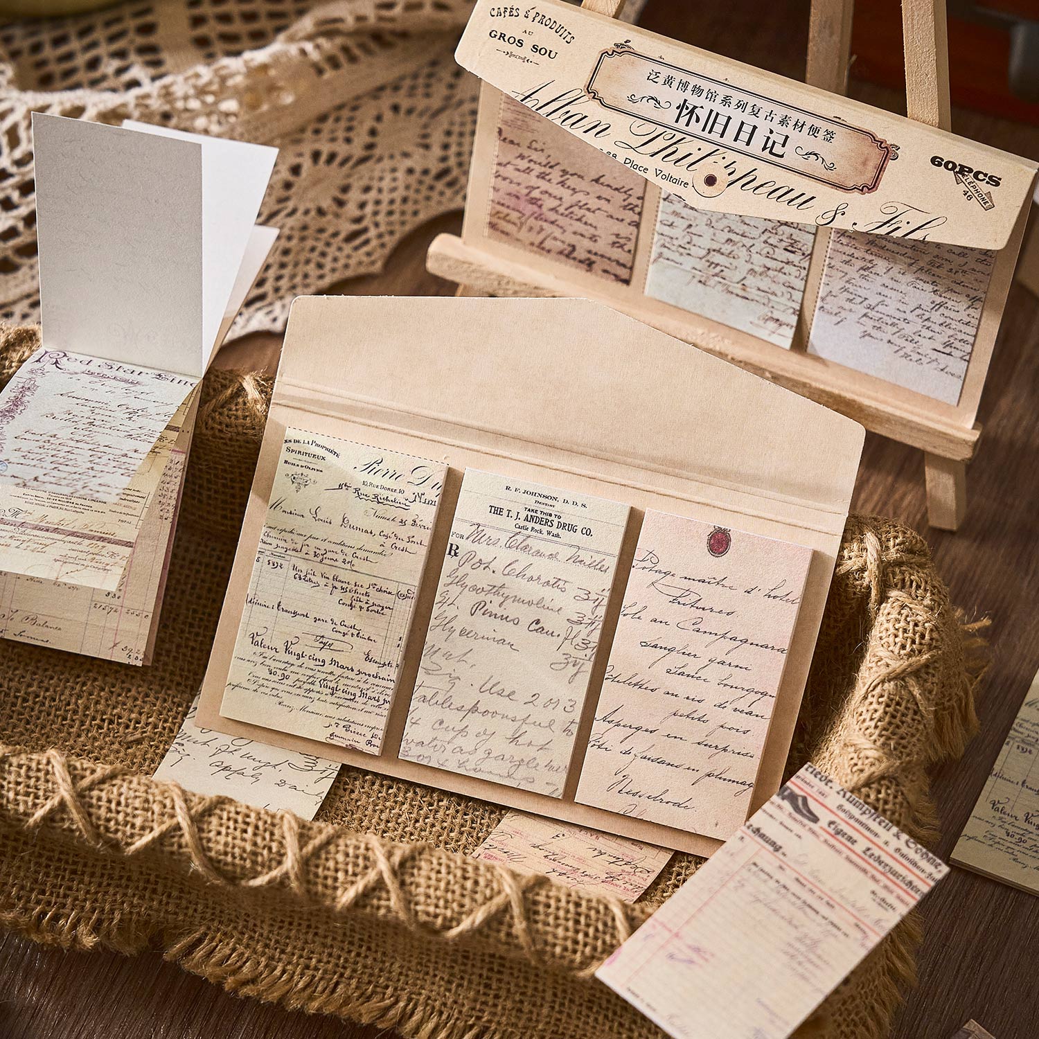 60 unids/pack Vintage material - Vintage Collectible Books reseña y precio