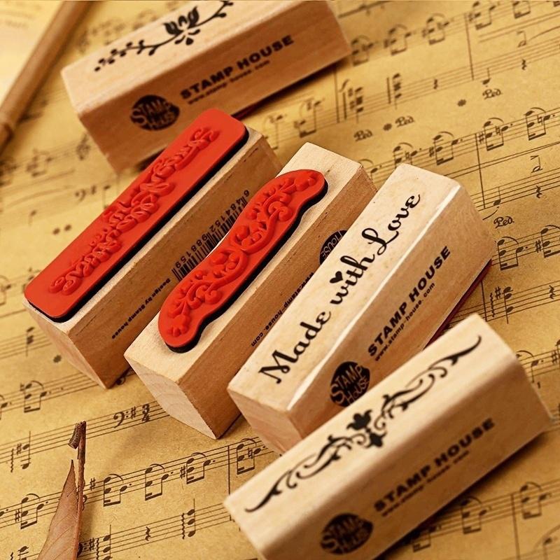Sello de goma de madera con ti - Vintage Collectible Stamps reseña y precio