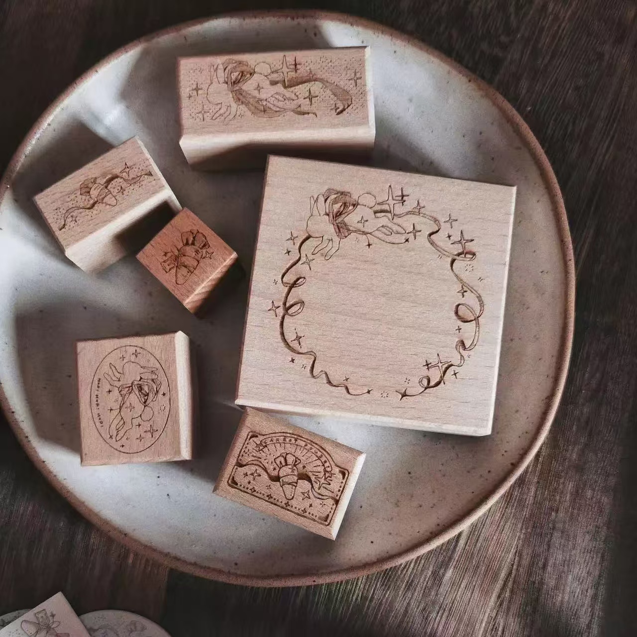 Sello de goma de madera Vintag - Vintage Collectible Stamps reseña y precio